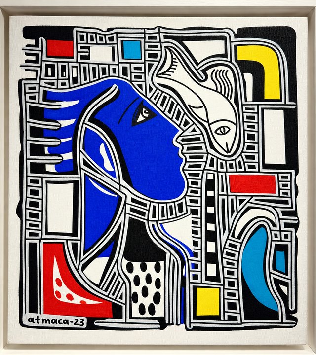 Ali ATMACA — Tuval üzeri yağlı boya, 55 × 50 cm, 2023