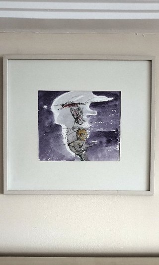 Ali KOTAN — Karton üzeri karışık teknik, 23 × 28 cm
