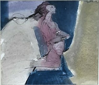 Ali KOTAN — Karton üzeri karışık teknik, 23 × 28 cm, 