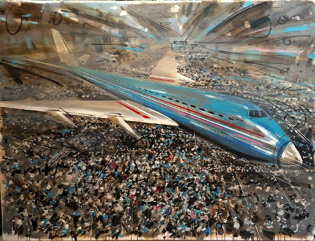 Ayhan ÇETİN — Tuval üzeri akrilik, 120 × 160 cm