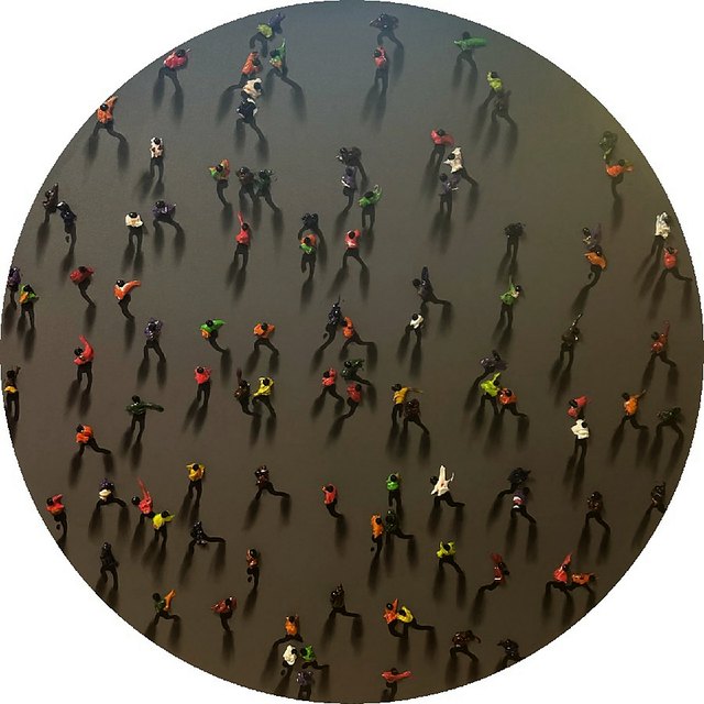 Burcu YAVUZ — Tuval üzeri yağlı boya, 100 cm çap