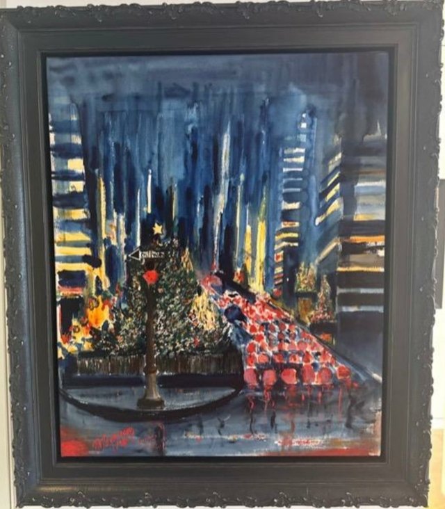 Burhan DOĞANÇAY — Tuvale marufle karton üzeri karışık teknik, 45 × 30 cm, 1964