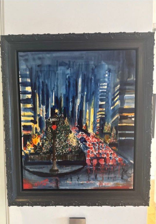 Burhan DOĞANÇAY — Tuvale marufle karton üzeri karışık teknik, 45 × 30 cm, 1964