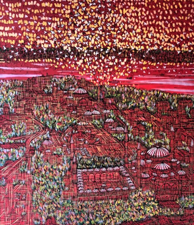 Devrim ERBİL — Tuval üzeri yağlı boya, 120 × 100 cm, 2019