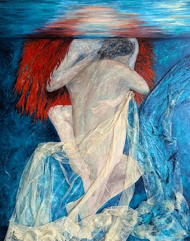 Ebru YOLVER — Tuval üzeri akrilik, 110 × 90 cm