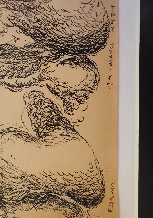 Ergin İNAN — Kâğıt üzerine karışık teknik, 30 × 20 cm, 1974