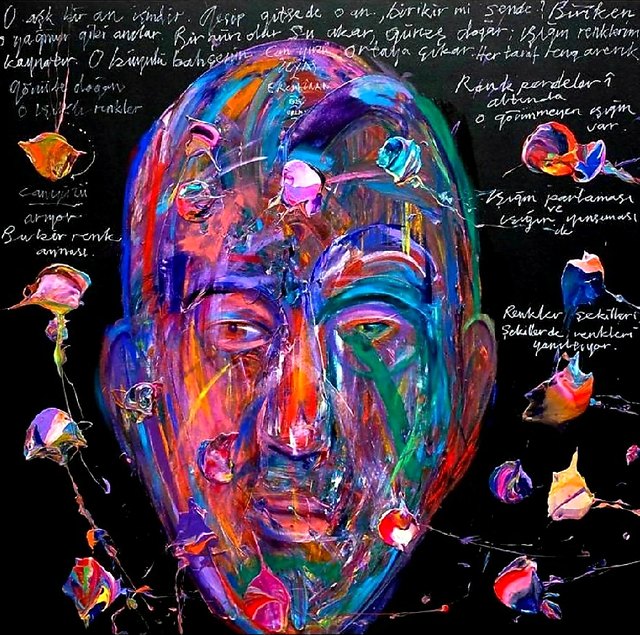 Ergin İNAN — Tuval üzeri yağlı boya, 140 × 140 cm