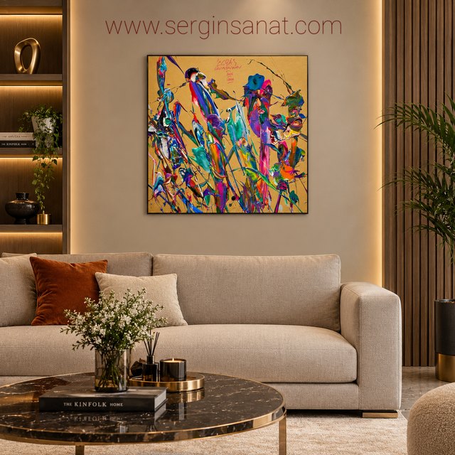 Ergin İNAN — Tuval üzeri yağlı boya, 100 × 100 cm, 2025