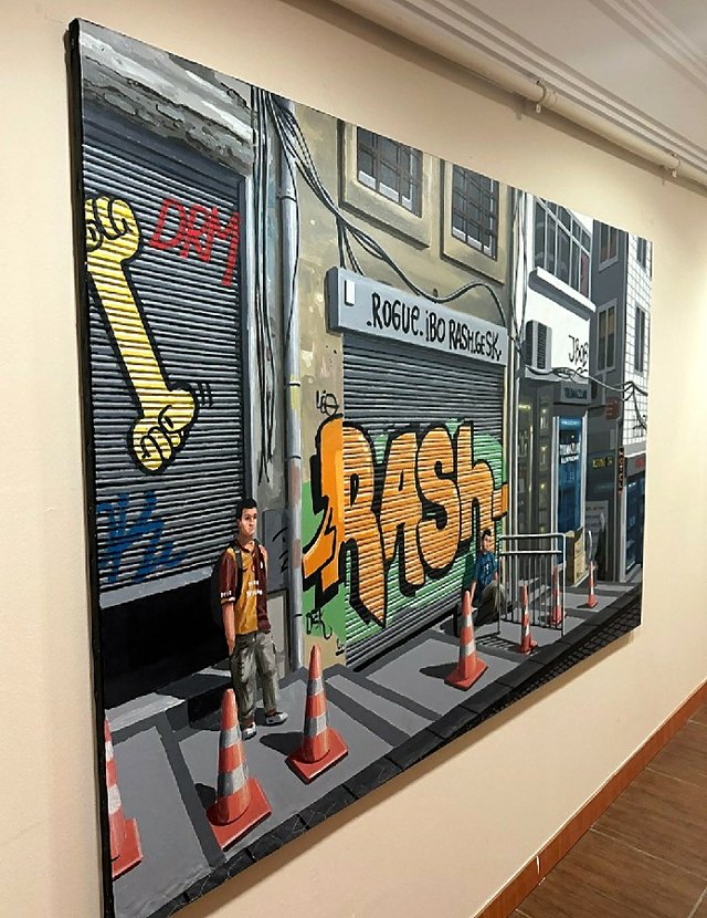 Eric PEYRET — Tuval üzeri akrilik, 130 × 195 cm, 