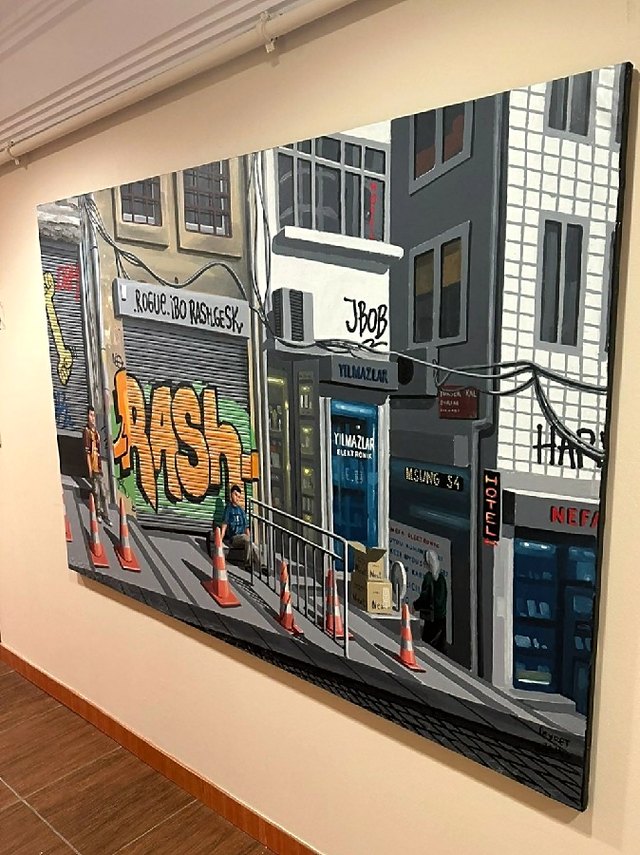 Eric PEYRET — Tuval üzeri akrilik, 130 × 195 cm, 
