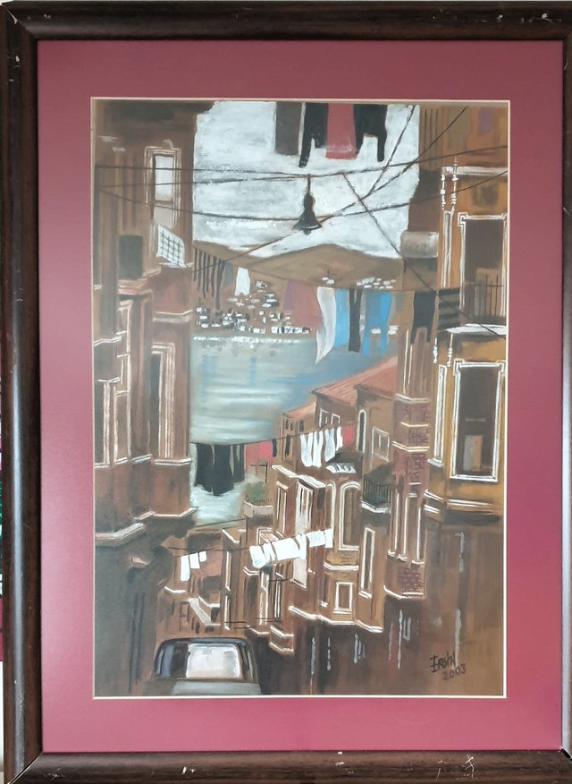 Ersin KERMEN — Kâğıt üzeri guaj, 50 × 35 cm