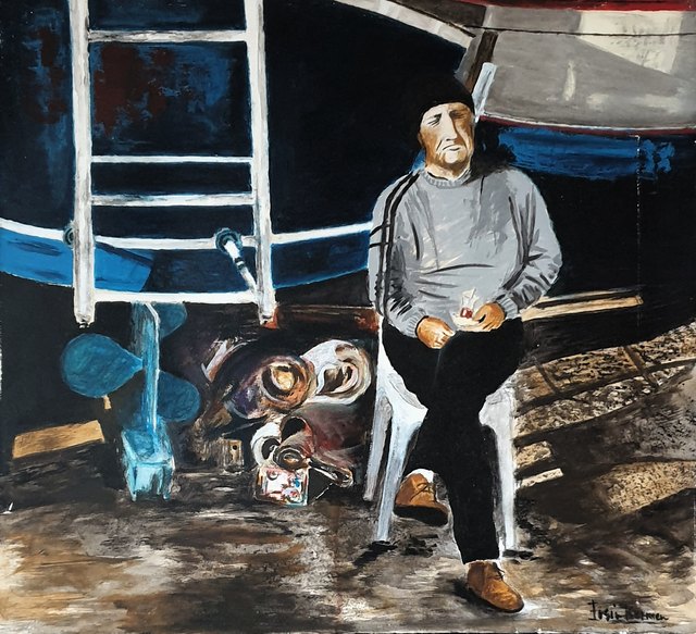Ersin KERMEN — Tuval üzeri yağlı boya, 55 × 60 cm