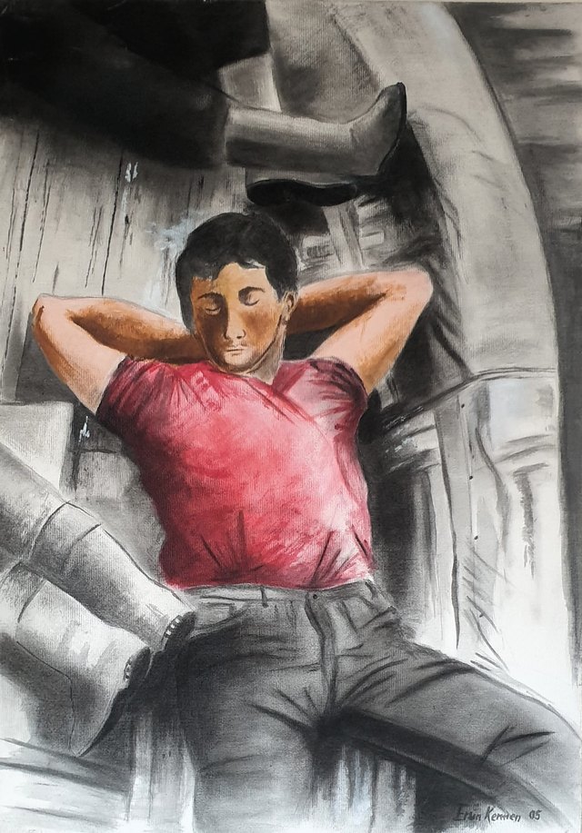 Ersin KERMEN — Tuval üzeri yağlı boya, 70 × 50 cm