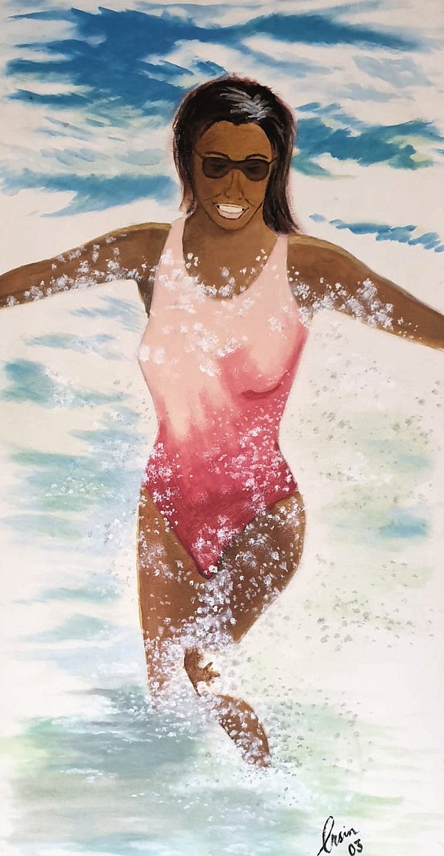 Ersin KERMEN — Tuval üzeri yağlı boya, 70 × 35 cm