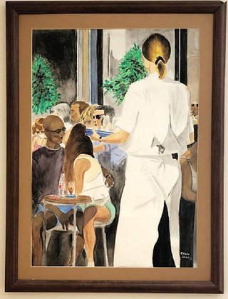 Ersin KERMEN — Kâğıt üzeri suluboya, 60 × 45 cm, 