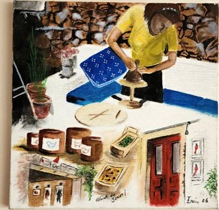 Ersin KERMEN — Tuval üzeri yağlı boya, 40 × 40 cm, 