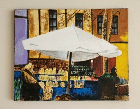 Ersin KERMEN — Tuval üzeri yağlı boya, 40 × 50 cm, 2000