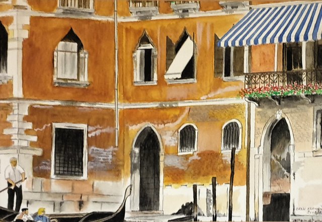 Ersin KERMEN — Kâğıt üzeri guaj, 30 × 40 cm