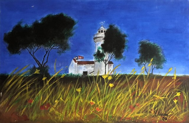Ersin KERMEN — Duralit üzeri yağlı boya, 40 × 60 cm