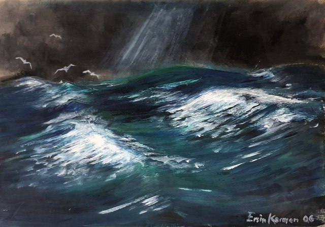 Ersin KERMEN — Karton üzeri yağlı boya, 35 × 50 cm