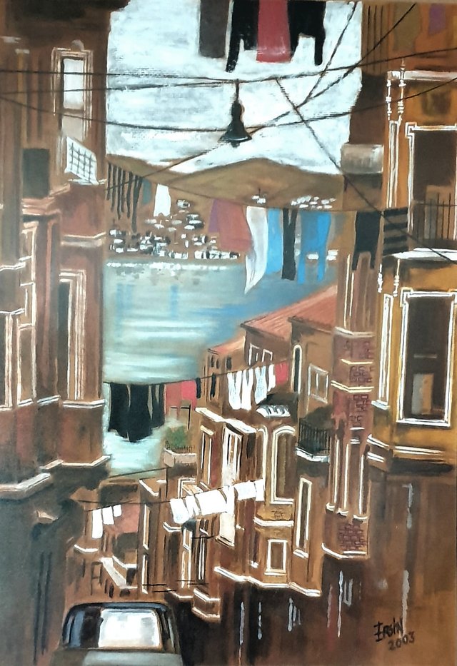 Ersin KERMEN — Kâğıt üzeri guaj, 50 × 35 cm, 