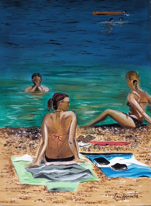 Ersin KERMEN — Tuval üzeri yağlı boya, 70 × 50 cm