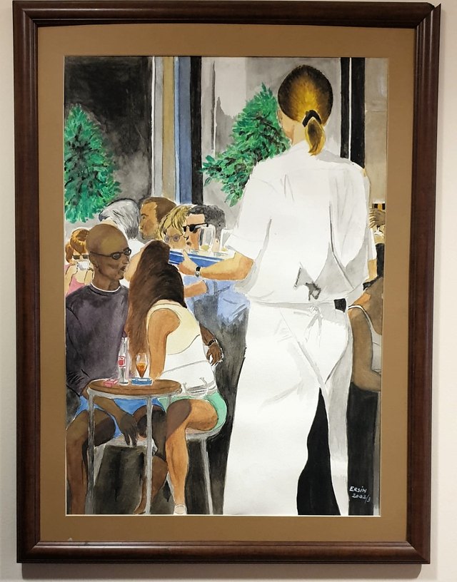 Ersin KERMEN — Kâğıt üzeri suluboya, 60 × 45 cm, 
