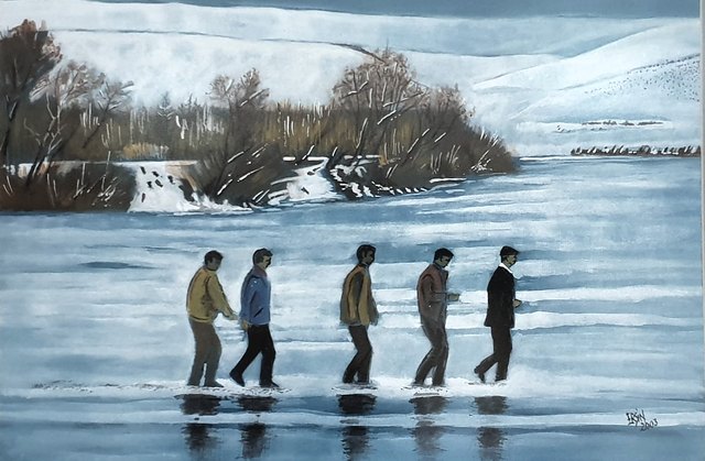Ersin KERMEN — Kâğıt üzeri suluboya, 35 × 48 cm, 