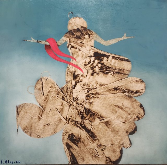 Ertuğrul ATEŞ — Tuval üzeri yağlı boya, 100 × 100 cm,