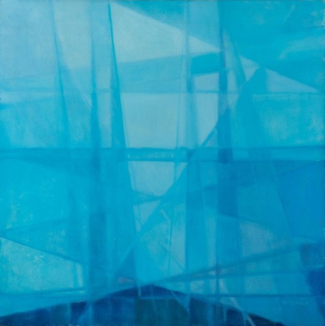 Ferruh BAŞAĞA — Tuval üzeri yağlı boya, 100 × 100 cm, 