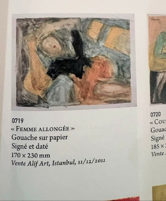 Fikret MUALLA — muzayede katalog kupuru (Alif Art)