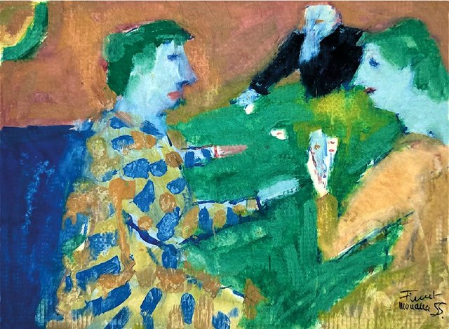 Fikret MUALLA — Kâğıt üzeri guaj, 20 × 26 cm
