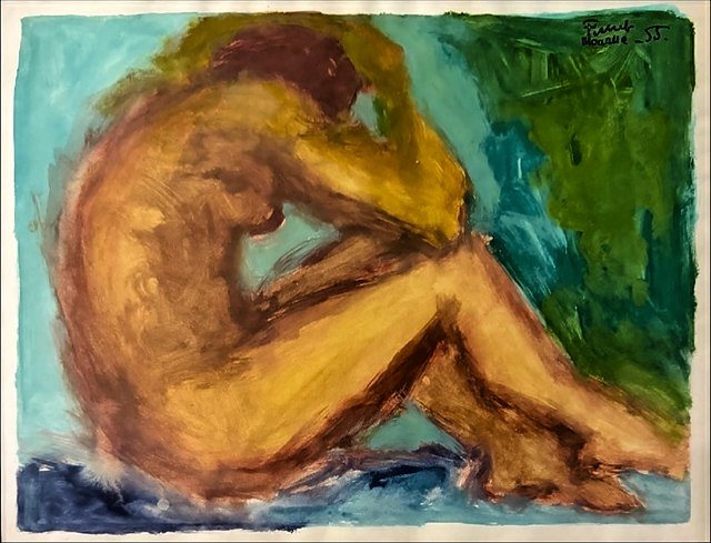 Fikret MUALLA — Kâğıt üzeri guaj, 20 × 26 cm