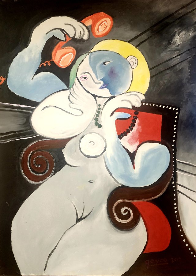 Genco GÜLAN — Tuval üzeri yağlı boya, 200 × 145 cm, 2019