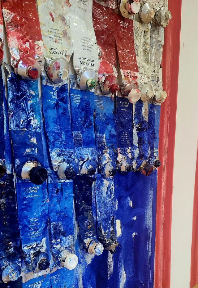 Genco GÜLAN, Tuval üzeri karışık teknik, 200 × 145 cm, 2024