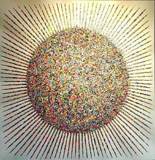 Gülçin ASLANDOĞAN — Tuval üzeri yağlı boya, 120 × 120 cm, 
