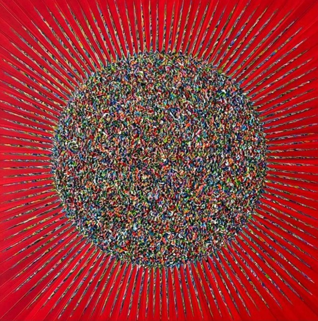 Gülçin ASLANDOĞAN — Tuval üzeri yağlı boya, 100 × 100 cm, 