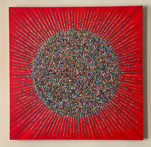 Gülçin ASLANDOĞAN — Tuval üzeri yağlı boya, 100 × 100 cm, 