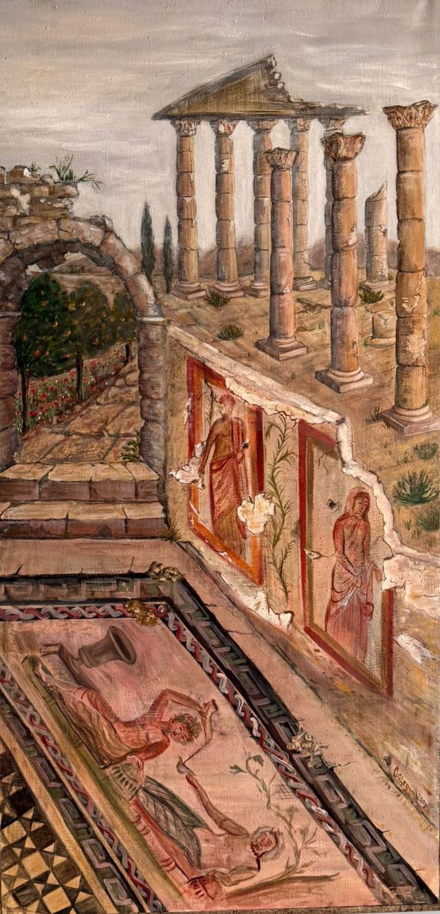 Gülşen HACİYEVA — Tuval üzeri yağlı boya, 160 × 80 cm, 