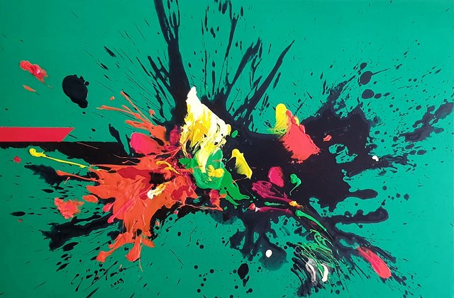 Güngör TANER — Tuval üzeri akrilik, 100 × 150 cm, 2023