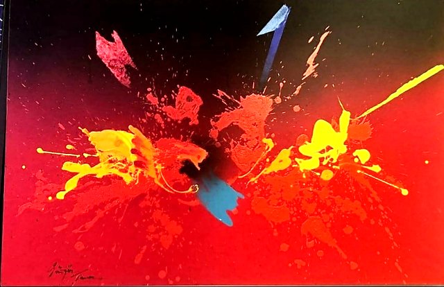 Güngör TANER — Tuval üzeri akrilik, 100 × 150 cm