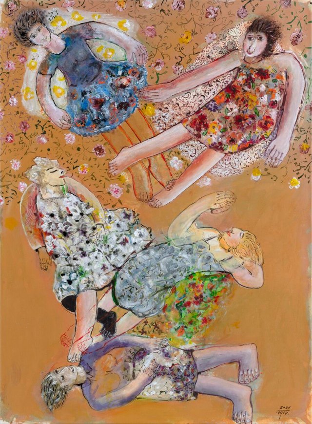 Hanefi YETER — Tuval üzeri yağlı boya, 158 × 118 cm,