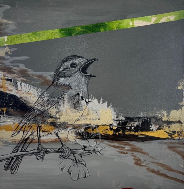 Hüseyin RÜSTEMOĞLU — Tuval üzeri yağlı boya, 50 × 50 cm,