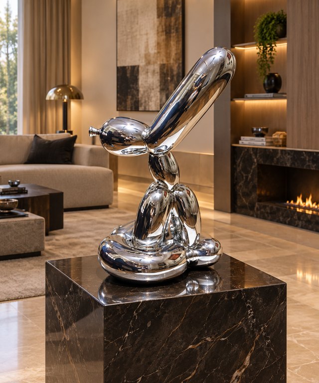 Jeff KOONS — Heykel, 25 × 14 × 13.5 cm,