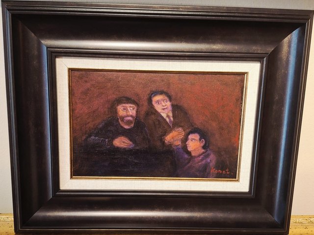 KOMET — Tuval üzeri yağlı boya, 18 × 28 cm, 