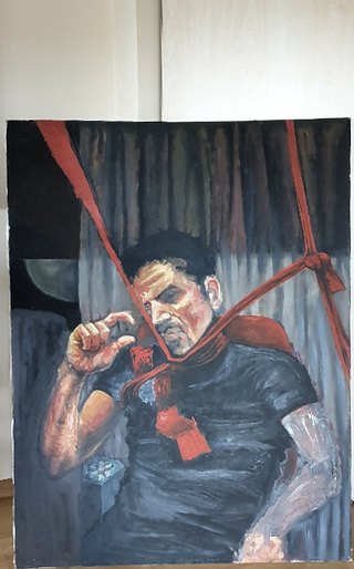 Murat ÇETİNER — Tuval üzeri yağlı boya, 110 × 80 cm, 