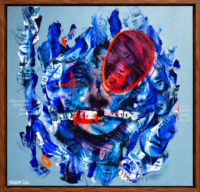 Müslüm TEKE — Tuval üzeri yağlı boya, 60 × 60 cm,