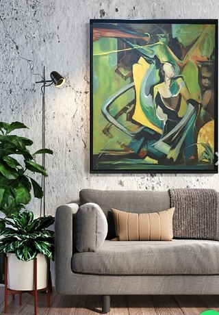 Mustafa YILDIZ — Tuval üzeri yağlı boya, 120 × 100 cm, 