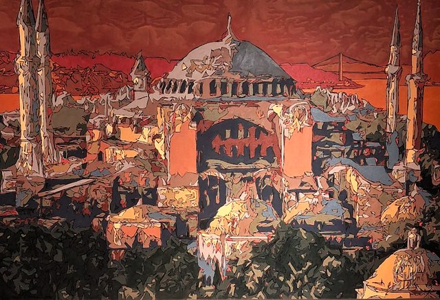 Sait ESMAİL — Tuval üzeri yağlı boya, 120 × 160 cm