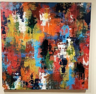 Sevgi ATAY — Tuval üzeri yağlı boya, 100 × 100 cm, 